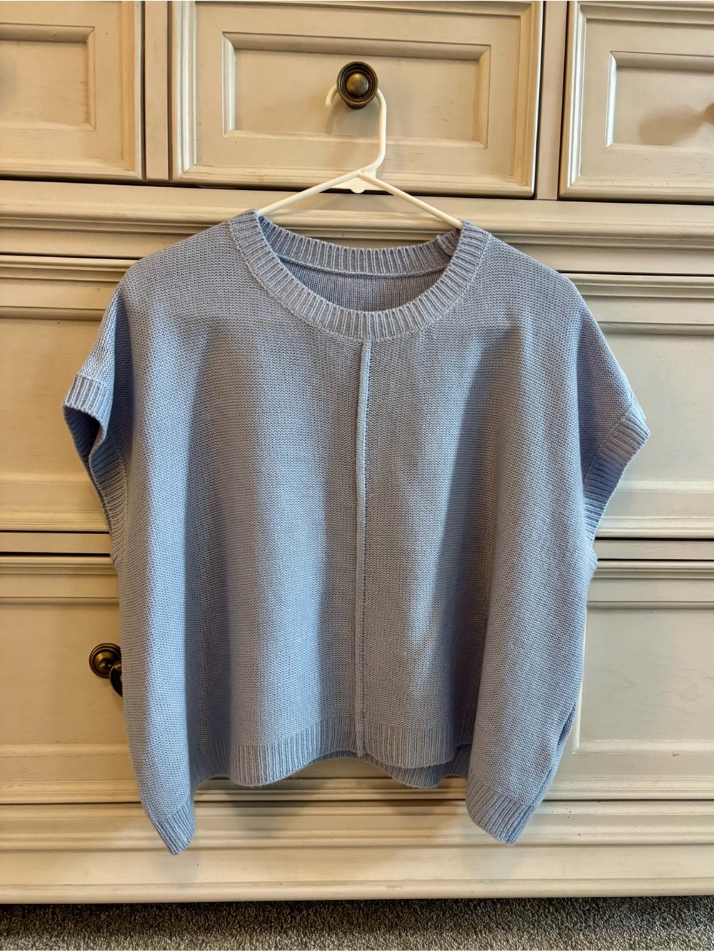 Women’s SHEIN Light Blue Knit Sweater Top Size Small